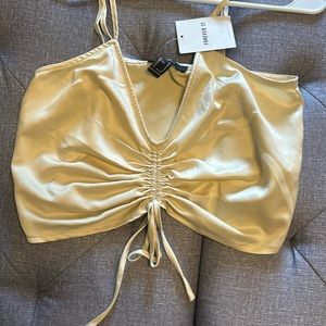Cream crop top
